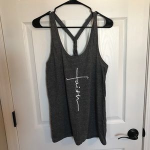 Faith twist back tank top